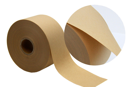 Băng giấy Kraft màu nâu không gia cố Thân thiện với môi trường Nước ướt được kích hoạt Băng keo giấy