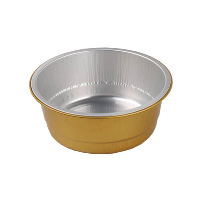 Hộp đựng thức ăn bằng lá nhôm đầy màu sắc 450ml Smoothwall Pudding dùng một lần Cốc nướng có nắp