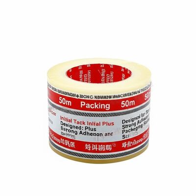 Băng keo đóng gói BOPP nhạy áp lực dài 50m Độ dính ban đầu 10+ Được thiết kế để bám dính chắc chắn và niêm phong bao bì