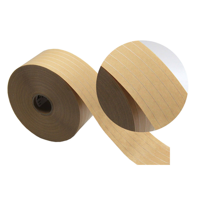 Băng giấy kraft được kích hoạt bằng nước gia cường OEM với sợi nylon 5 sợi