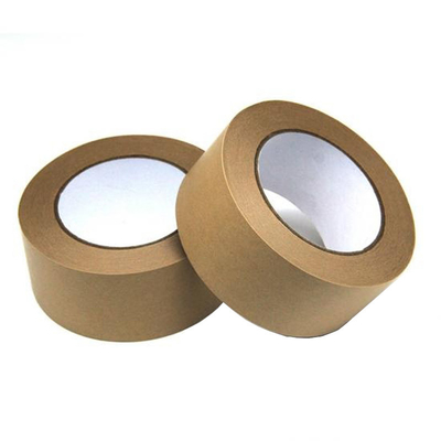 Flatback Băng giấy Kraft tùy chỉnh Có thể phân hủy sinh học Có thể in Có thể ghi Tự dính Không gia cố