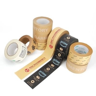Băng giấy kraft tự dính có thể phân hủy sinh học được in / Băng giấy được kích hoạt bằng nước được in