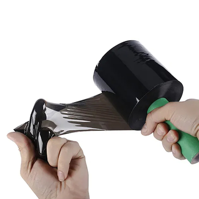 Màu đen cầm tay mini LLDPE đóng gói màng bọc căng với tay cầm xoay Bộ phân phối cho thùng carton