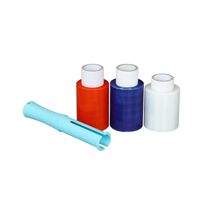 Màu cầm tay mini LLDPE Màng bọc kéo dài Bọc nhựa màu vàng có tay cầm