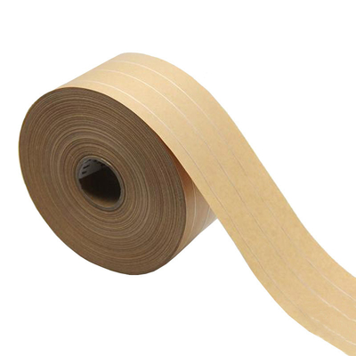 Băng keo giấy kraft tự dính được kích hoạt bằng nước Băng keo giấy sinh thái màu nâu gia cố