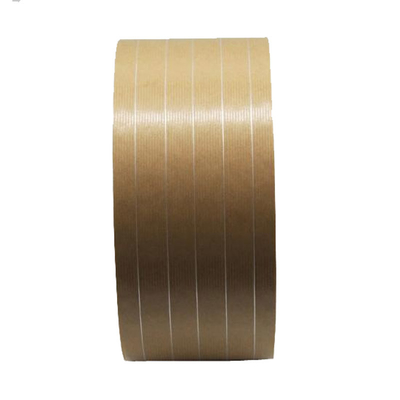 Băng keo giấy kraft tự dính được kích hoạt bằng nước Băng keo giấy sinh thái màu nâu gia cố
