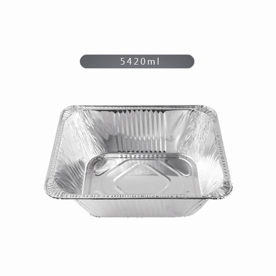 Hộp đựng thức ăn bằng nhôm nặng dùng một lần Chảo sâu dùng một lần có nắp đậy bằng giấy bạc