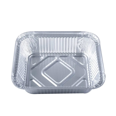 Bao bì thực phẩm dùng một lần Hộp đựng giấy nhôm Hộp đựng giấy bạc Khay giấy hình chữ nhật có nắp đậy