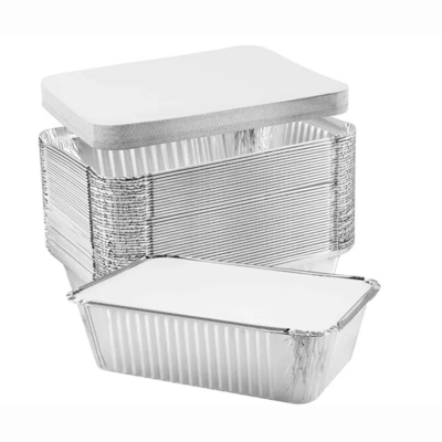 Hộp đựng thực phẩm bằng nhôm cấp thực phẩm Hộp đựng thực phẩm Takeaway Đóng gói thực phẩm Khay nhôm có nắp đậy