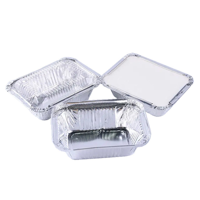 Hộp đựng thức ăn bằng nhôm nhỏ 260ml Nướng khay đựng thức ăn bằng nhôm dùng một lần có nắp