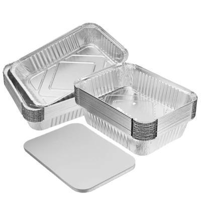 F4 83185 Hộp đựng giấy bạc dùng một lần có nắp đậy 1750ml Giấy nhôm hình chữ nhật