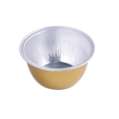 Hộp đựng thức ăn bằng nhôm dùng một lần 130ML Cốc nướng xếp nếp Bánh đầy màu sắc Chảo