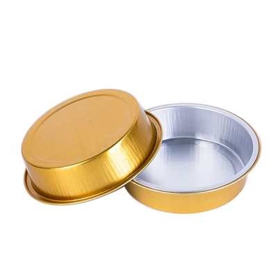 150ml Hộp đựng thức ăn bằng lá nhôm dùng một lần Hộp đựng thức ăn nhỏ hình tròn đầy màu sắc có nắp đậy
