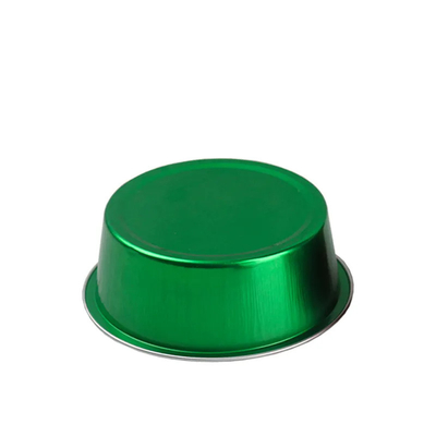150ml Hộp đựng thức ăn bằng lá nhôm dùng một lần Hộp đựng thức ăn nhỏ hình tròn đầy màu sắc có nắp đậy