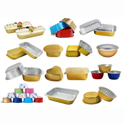 750ml Giấy nhôm đầy màu sắc dùng một lần Khay đựng bánh Pan Container